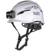 Klein  Safety Helmet, Type-2, Vented Class C, with Rechargeable Headlamp - Ironworkergear