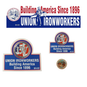 Ironworkers Building America Sticker and Lapel Pin Gift Set - Ironworkergear