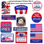 Union Hard Hat Sticker Mix 8 - 'Show your Pride' - Ironworkergear