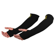 Black Stallion DuPont Kevlar Knit A3 Cut-Resistant 18" Sleeves with Thumb Slot, Black - Ironworkergear