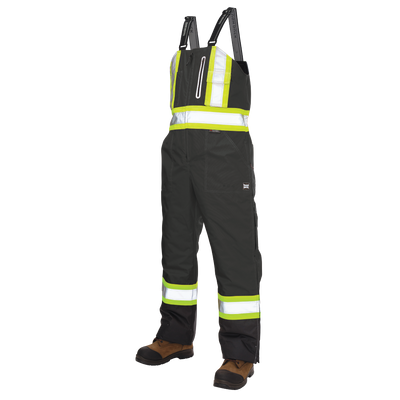 Tough Duck Ripstop Insulated Safety Bib Overall-Black - Ironworkergear
