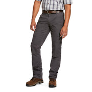 Ariat Rebar M4 Low Rise DuraStretch Made Tough Double Front Stackable Straight Leg Pant, Grey #10030234 - Ironworkergear