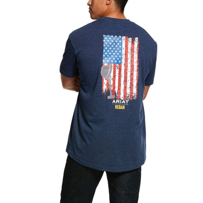 Ariat Rebar Cotton Strong American Grit Graphic T-Shirt - Ironworkergear