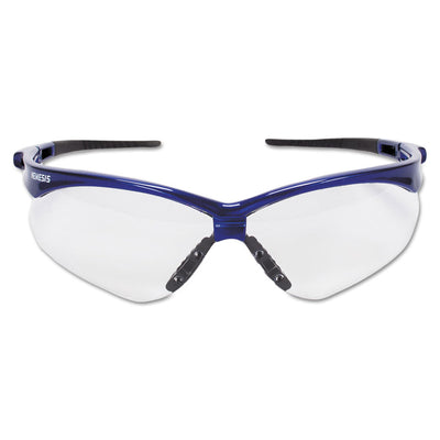Nemesis Clear Lens Blue Frame Safety Glasses #47384 - Ironworkergear