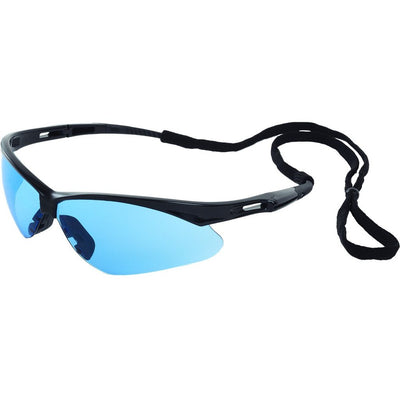 ERB Octane Black Light Blue Safety Glasses #15329 - Ironworkergear