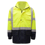 GSS Safety Class 3 Premium Hooded Rain Jacket - Ironworkergear