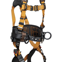 FallTech Advanced ComforTech® Gel 3D Construction Belted Full Body Harness, Tongue Buckle Leg Adjustment #7081B - Ironworkergear