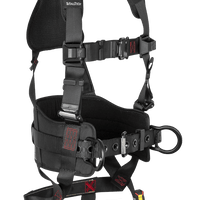 Falltech FT-Iron 3D-Ring Construction Belted Full Body Harness, Tongue Buckle Leg Adjustment #8144 - Ironworkergear