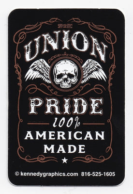 Union Pride, 100% American Made Hardhat Sticker S-101
