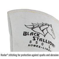Black Stallion 850 Elkskin Stick Glove with Nomex® Lined Back - Ironworkergear