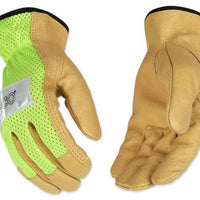 Kinco Gloves with Mesh Back Lime #908- Clearance - Ironworkergear
