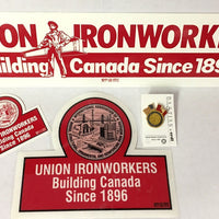 Ironworkers Building Canada Sticker and Lapel Pin Gift Set