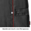 Black Stallion BX9C BSX® Contoured FR Cotton Welding Jacket, Black with Red Flames - Ironworkergear