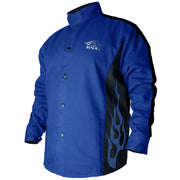 Black Stallion BXRB9C BSX® Contoured FR Cotton Welding Jacket, Royal Blue & Black - Ironworkergear
