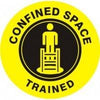 CONFINED SPACE TRAINED HARD HAT STICKER