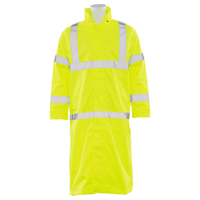 ERB Class 3 Long Raincoat Lime S163 - Ironworkergear