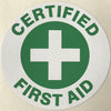 Certifieid First Aid with Cross Hard Hat Marker - Ironworkergear