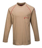 Portwest Biz-Flame Navy Crew Neck T-Shirt #FR01 - Ironworkergear