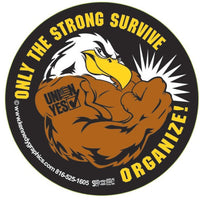 'Only The Strong Survive' Eagle Hard Hat Sticker S67