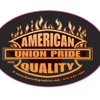 'American Quality - Union Pride' Flames #S68 - Ironworkergear