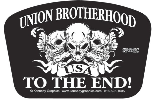 Union Brotherhood Hard Hat Sticker #S86 - Ironworkergear