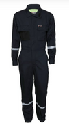 MCR Safety Summit Breeze® Flame Resistant (FR) Coverall Navy 7-ounce Cotton Material, Navy#SBC20212 - Ironworkergear