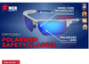MCR Dominator™ DM3 Series Safety Glasses with Polarized Blue Mirror Lenses - Ironworkergear