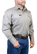 Forge FR Snap Front Grey Work Shirt - Ironworkergear