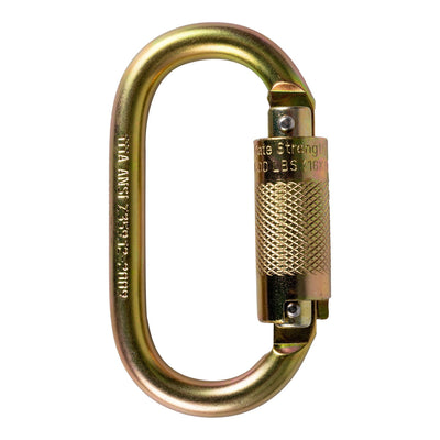 KStrong® Oval Quarter Turn Locking Steel Carabiner (ANSI) - Ironworkergear