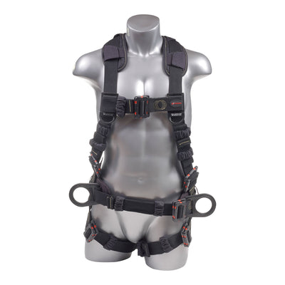 KStrong® Kapture™ Element Arc Flash Rated 5-Point Full Body Harness Padded with Belt, 3 D-rings, Mating Buckle Legs and Chest (ANSI) - Ironworkergear