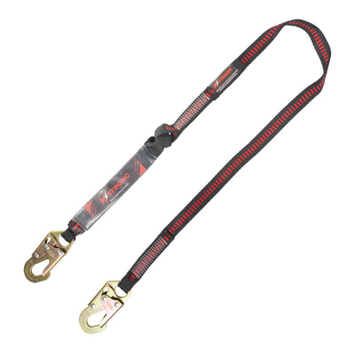 KStrong® 6 ft. Clear pack design shock absorbing lanyard with snap hooks (ANSI) - Ironworkergear