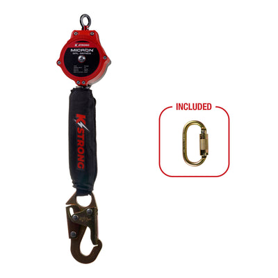 KStrong® 6 ft. Micron™ SRL with snap hook (ANSI) - Ironworkergear