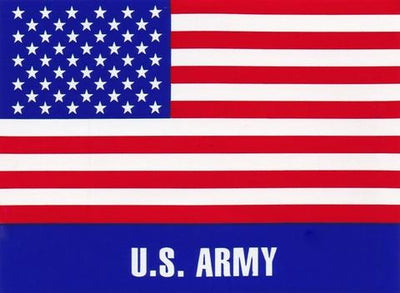 'U.S. Army' American Flag Hard Hat Sticker #HF-03 - Ironworkergear