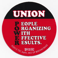 'Union Power' Hard Hat Sticker #T83 - Ironworkergear