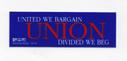 'United We Bargain Divided We Beg' Hard Hat Sticker #M10 - Ironworkergear