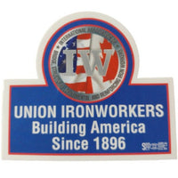 Building America LARGE WINDOW DECAL (Front Adhesive) - Ironworkergear