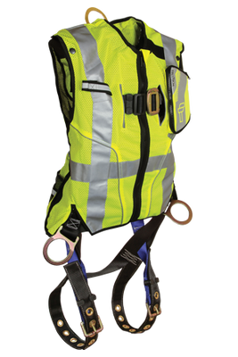 Falltech High-Vis Non-Belted Lime Vest Harness