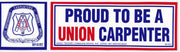 'Proud to be a Union Carpenter' Bumper Sticker #BP-203 - Ironworkergear