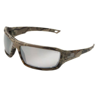ERB One Nation Live Free Camo Silver Mirror Lens Safety Glasses - Ironworkergear