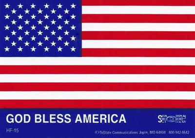 'God Bless America' American Flag Hard Hat Sticker #HF15 - Ironworkergear