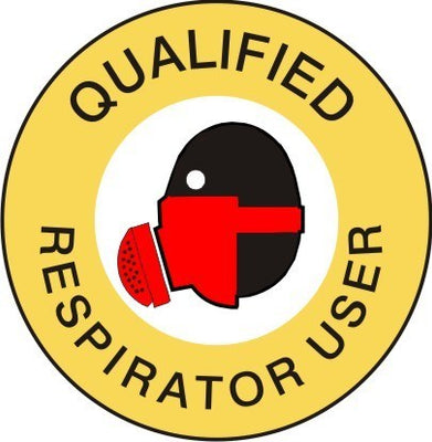 Qualified Respirator User Hard Hat Marker HM-139 - Ironworkergear