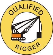 Qualified Rigger Hard Hat Marker - Ironworkergear