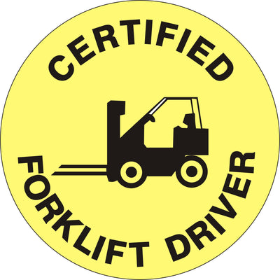 Certified Forklift Driver Hard Hat Marker HM-96 - Ironworkergear