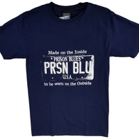 Prison Blues USA License Plate T-Shirt-Clearance - Ironworkergear