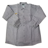 Prison Blues USA Hickory Long-Sleeve Button-Front Shirt - Ironworkergear
