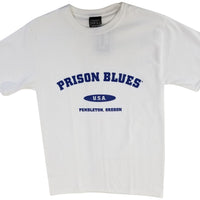 Prison Blues Varsity Blues T-Shirt-Clearance - Ironworkergear