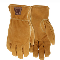 Sasquatch® Leather Driver Work Gloves Premium Grade Split Leather Sewn with Heat Resistant Aramid Keystone Thumb - Ironworkergear