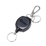 Key-Bak Snapback Retractable Keychain With 24 Inch Cut Resistant Cord, Charm Ring, And Easy To Use Clip - Ironworkergear