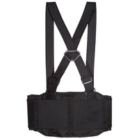Lift Safety Stretch Back Belt (Black) #BSH-6K - Ironworkergear