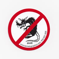 No Raggedy Ass Rats Hard Hat Sticker #S103 - Ironworkergear